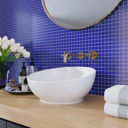 Cobalt Blue 12x12 Matte Square Glass Mosaic Tile (10 pack, 9.67 sq ft/case)