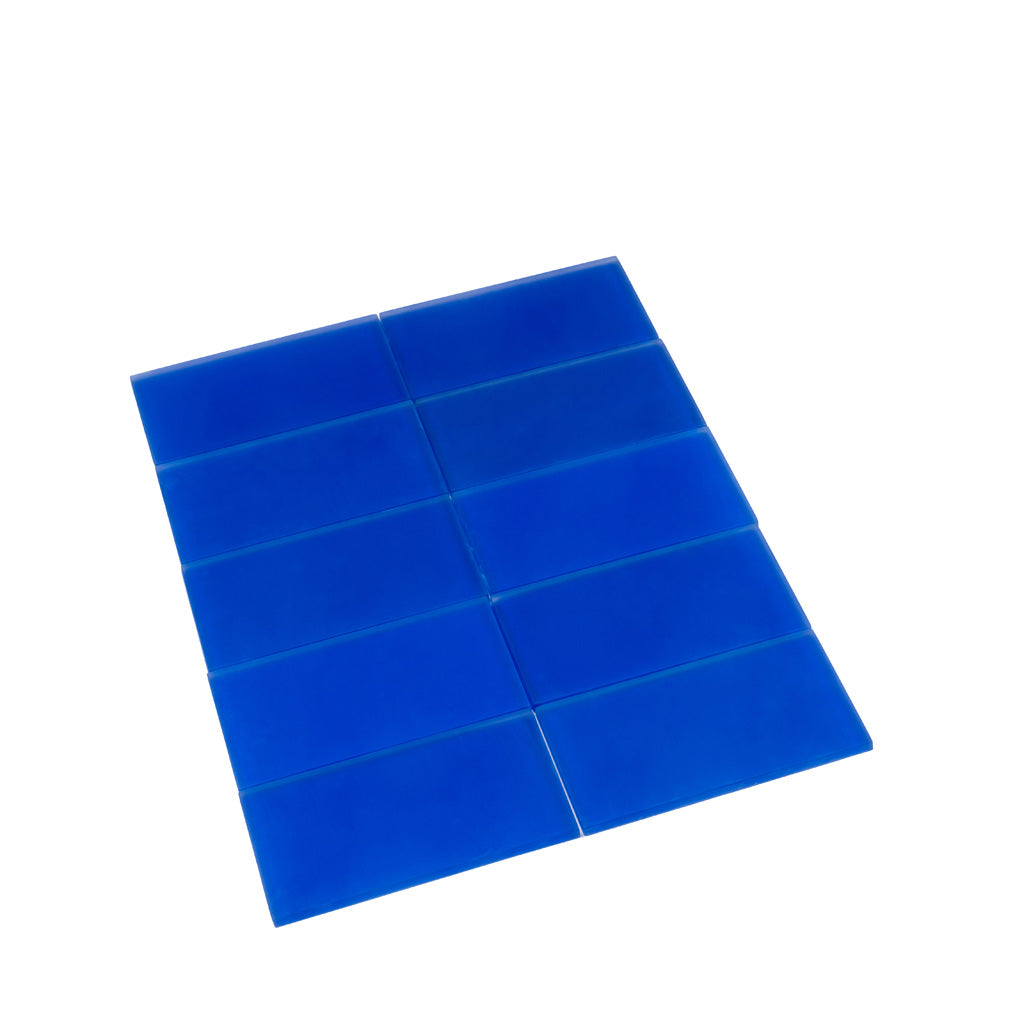 Cobalt Blue 3x6 Matte Subway Glass Tile (40 pack, 5 sq ft/case) - Sample