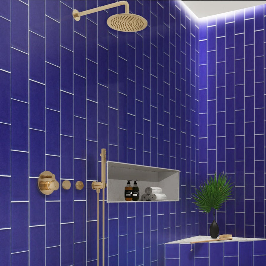 Cobalt Blue 3x6 Matte Subway Glass Tile (40 pack, 5 sq ft/case)