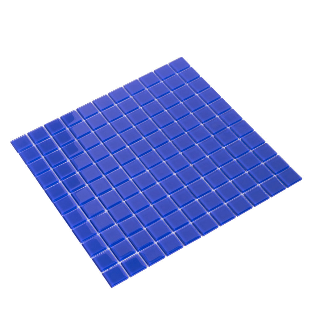 Cobalt Blue 12x12 Glossy Square Glass Mosaic Tile (10 pack, 9.67 sq ft/case)