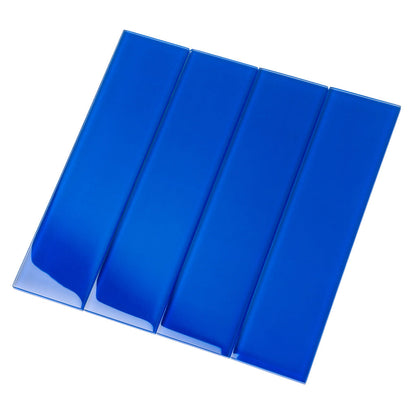Cobalt Blue 3x12 Glossy Subway Glass Tile (20 pack, 5 sq ft/case) - Sample