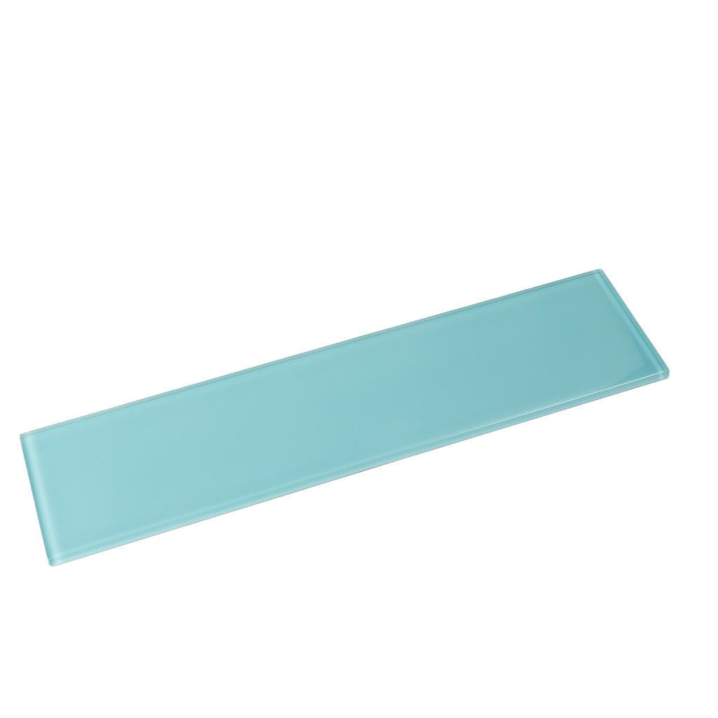 Sky Blue 4x16 Glossy Subway Glass Tile (12 pack, 5.33 sq ft/case)