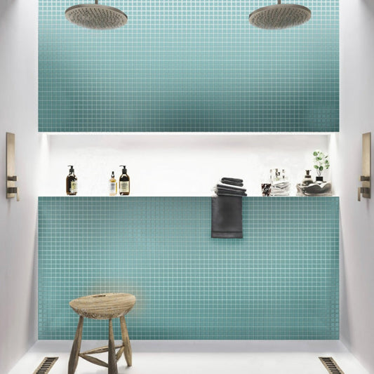 Sky Blue 12x12 Matte Square Glass Mosaic Tile (10 pack, 9.67 sq ft/case)