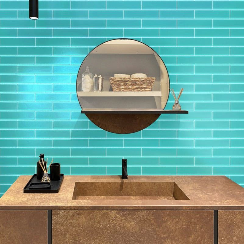 Sky Blue 3x12 Matte Subway Glass Tile (20 pack, 5 sq ft/case)