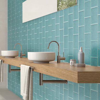 Sky Blue 3x6 Matte Subway Glass Tile (40 pack, 5 sq ft/case) - Sample