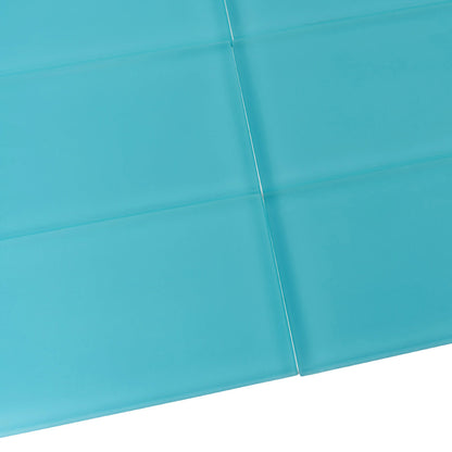 Sky Blue 3x6 Matte Subway Glass Tile (40 pack, 5 sq ft/case)