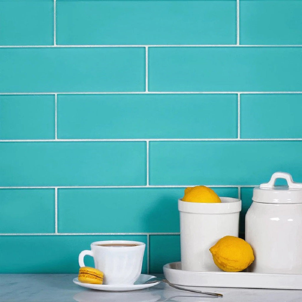Sky Blue 3x12 Matte Subway Glass Tile (20 pack, 5 sq ft/case) - Sample