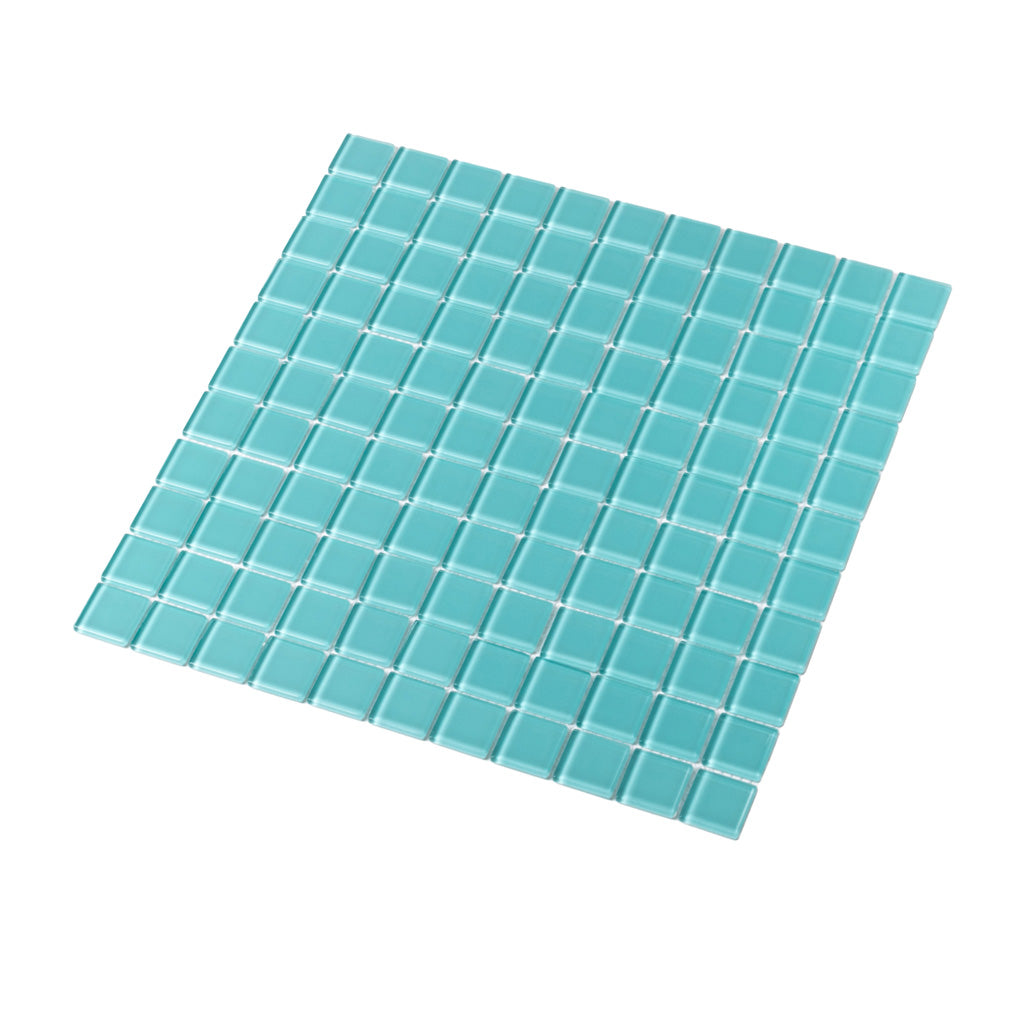 Sky Blue 12x12 Glossy Square Glass Mosaic Tile (10 pack, 9.67 sq ft/case)