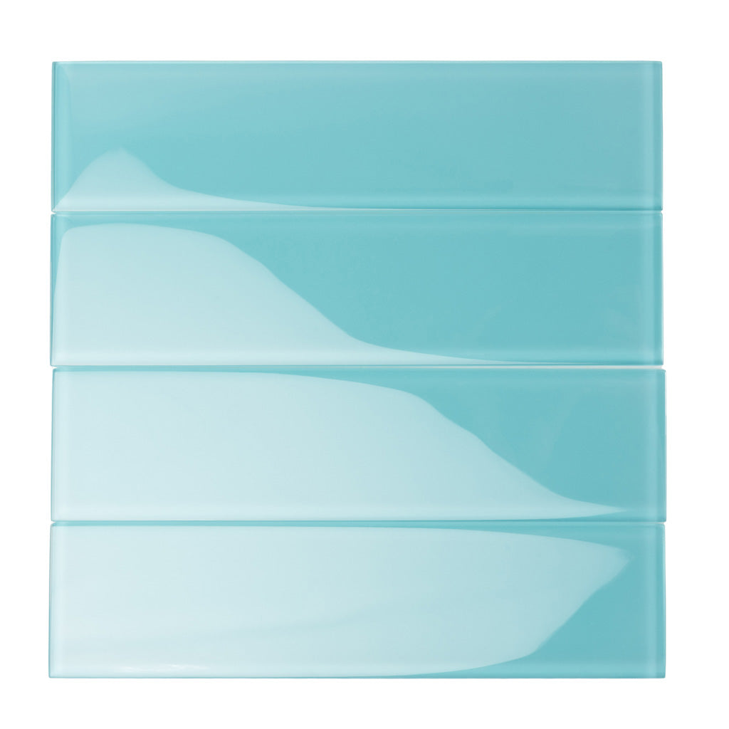 Sky Blue 3x12 Glossy Subway Glass Tile (20 pack, 5 sq ft/case)