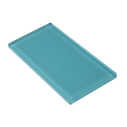 Sky Blue 3x6 Glossy Subway Glass Tile (40 pack, 5 sq ft/case)