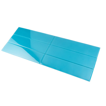 Sapphire Blue 4x16 Glossy Subway Glass Tile (12 pack, 5.33 sq ft/case)