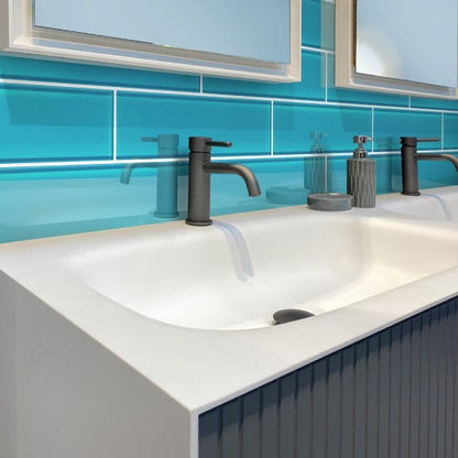 Sapphire Blue 4x16 Glossy Subway Glass Tile (12 pack, 5.33 sq ft/case) - Sample