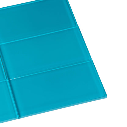Sapphire Blue 3x6 Glossy Subway Glass Tile (40 pack, 5 sq ft/case)