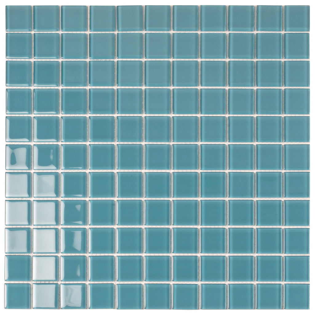 Sapphire Blue 12x12 Glossy Square Glass Mosaic Tile (10 pack, 9.67 sq ft/case)