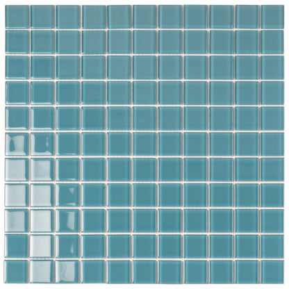 Sapphire Blue 12x12 Glossy Square Glass Mosaic Tile (10 pack, 9.67 sq ft/case)