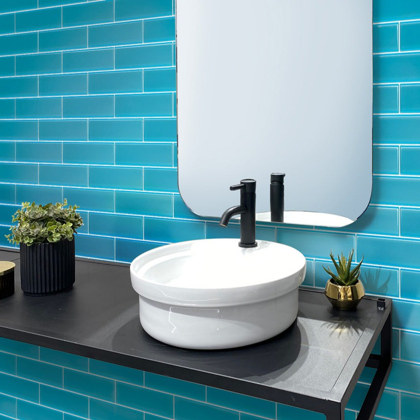 Sapphire Blue 3x12 Matte Subway Glass Tile (20 pack, 5 sq ft/case)