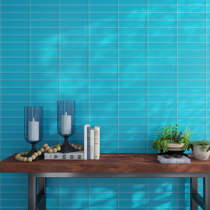 Sapphire Blue 3x12 Matte Subway Glass Tile (20 pack, 5 sq ft/case)
