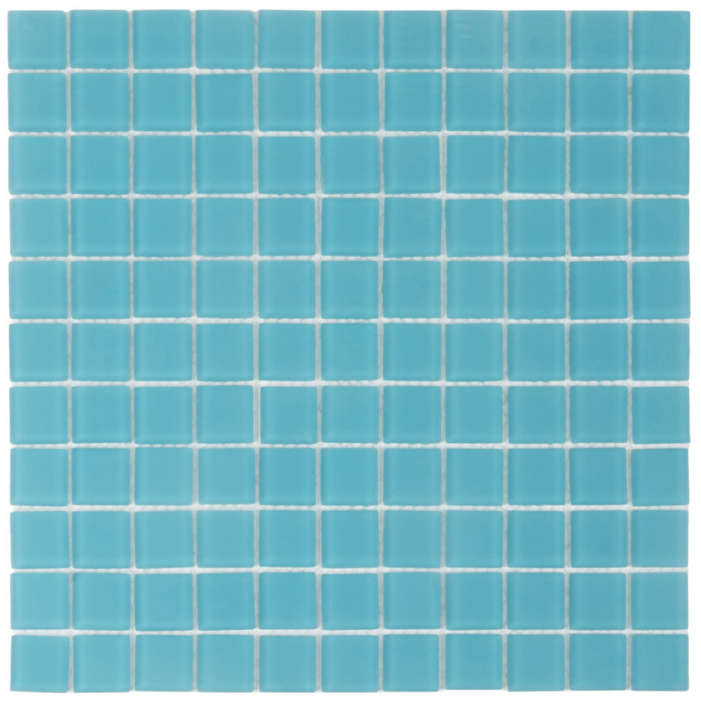 Sapphire Blue 12x12 Matte Square Glass Mosaic Tile (10 pack, 9.67 sq ft/case) - Sample