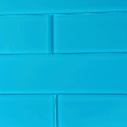 Sapphire Blue 3x12 Matte Subway Glass Tile (20 pack, 5 sq ft/case) - Sample