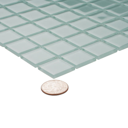 Blizzard Blue 12x12 Glossy Square Glass Mosaic Tile (10 pack, 9.67 sq ft/case)