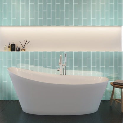 Blizzard Blue 4x16 Glossy Subway Glass Tile (12 pack, 5.33 sq ft/case)