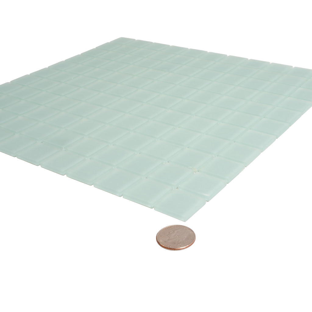 Blizzard Blue 12x12 Matte Square Glass Mosaic Tile (10 pack, 9.67 sq ft/case)