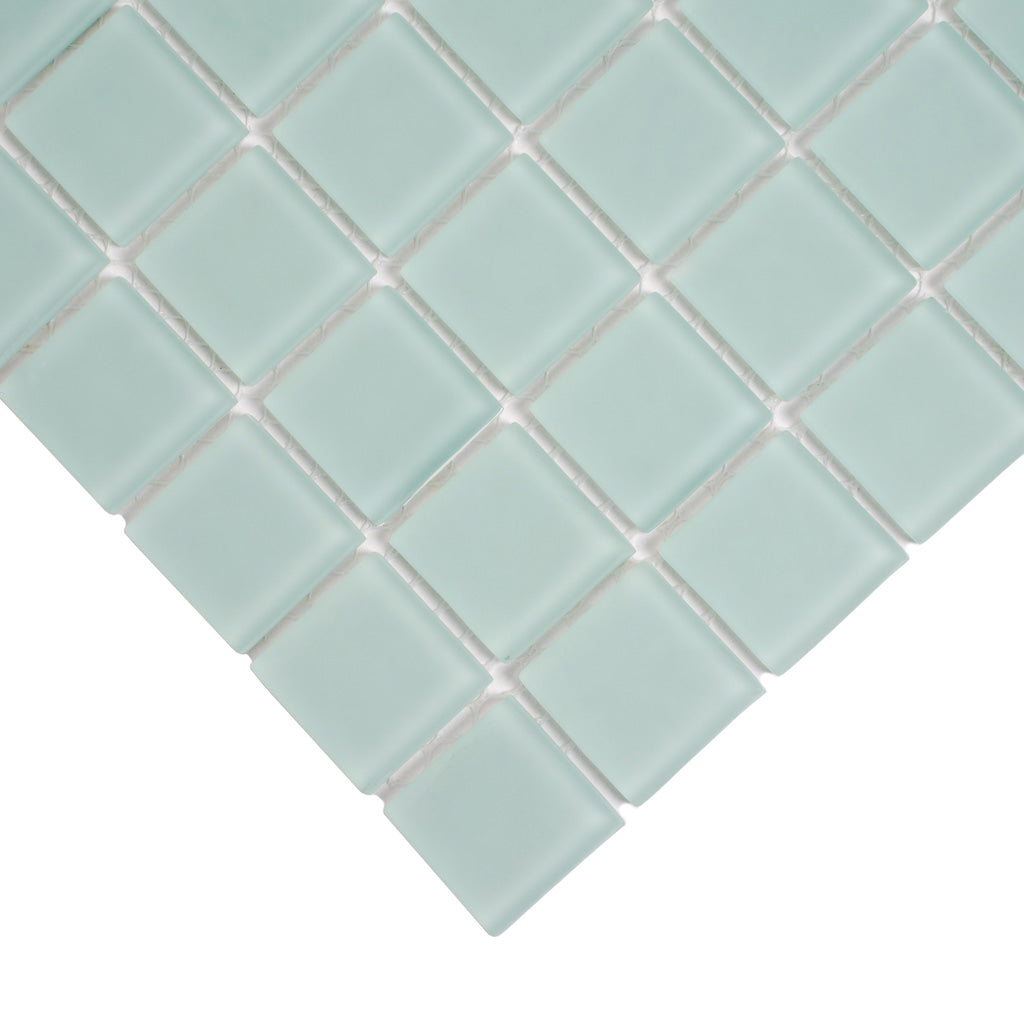 Blizzard Blue 12x12 Matte Square Glass Mosaic Tile (10 pack, 9.67 sq ft/case)