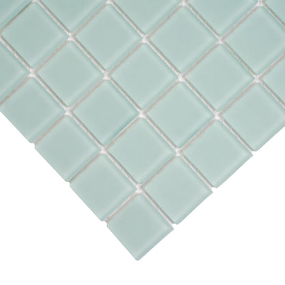 Blizzard Blue 12x12 Matte Square Glass Mosaic Tile (10 pack, 9.67 sq ft/case)