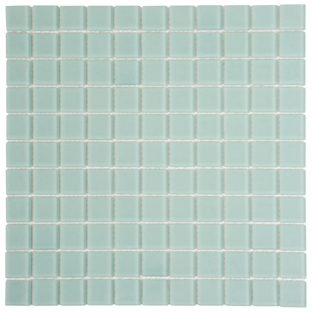 Blizzard Blue 12x12 Matte Square Glass Mosaic Tile (10 pack, 9.67 sq ft/case)