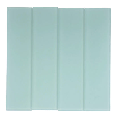 Blizzard Blue 3x12 Matte Subway Glass Tile (20 pack, 5 sq ft/case) - Sample