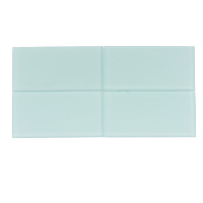 Blizzard Blue 3x6 Matte Subway Glass Tile (40 pack, 5 sq ft/case)