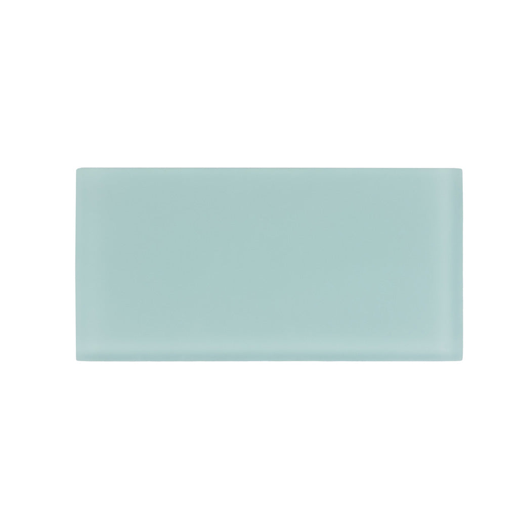 Blizzard Blue 3x6 Matte Subway Glass Tile (40 pack, 5 sq ft/case) - Sample