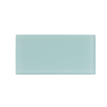 Blizzard Blue 3x6 Matte Subway Glass Tile (40 pack, 5 sq ft/case) - Sample