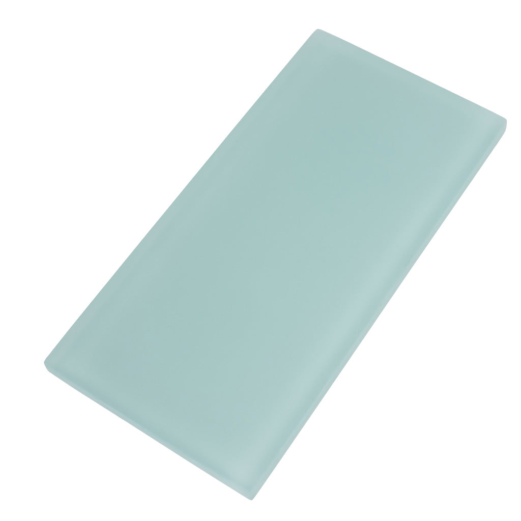 Blizzard Blue 3x6 Matte Subway Glass Tile (40 pack, 5 sq ft/case) - Sample