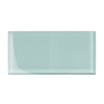 Blizzard Blue 3x6 Glossy Subway Glass Tile (40 pack, 5 sq ft/case)