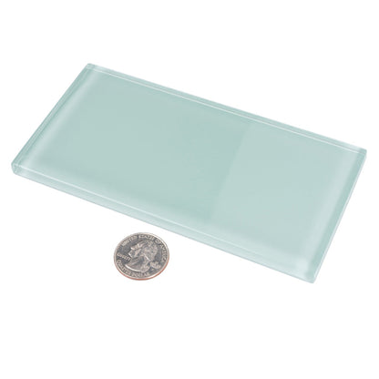 Blizzard Blue 3x6 Glossy Subway Glass Tile (40 pack, 5 sq ft/case) - Sample