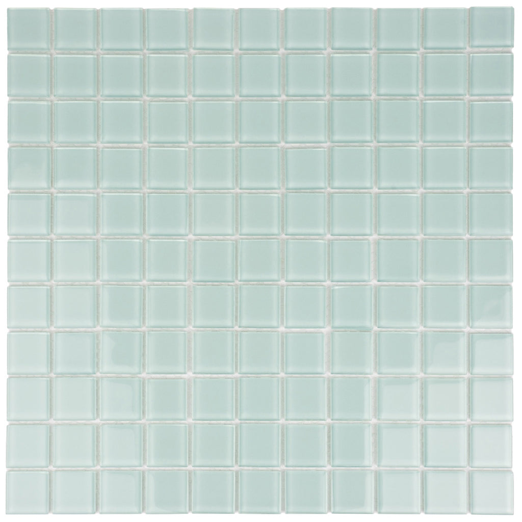 Blizzard Blue 12x12 Glossy Square Glass Mosaic Tile (10 pack, 9.67 sq ft/case)