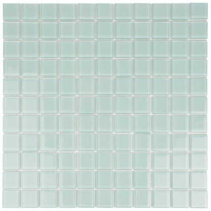 Blizzard Blue 12x12 Glossy Square Glass Mosaic Tile (10 pack, 9.67 sq ft/case) - Sample