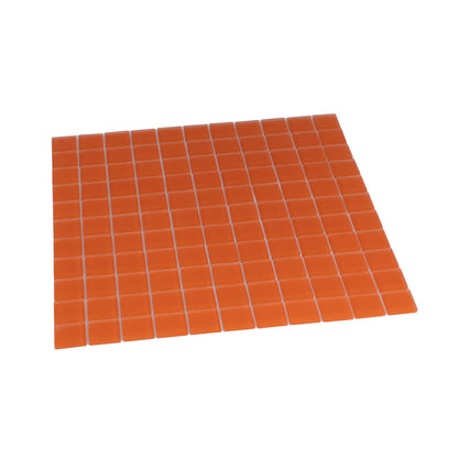 Orange 12x12 Matte Square Glass Mosaic Tile (10 pack, 9.67 sq ft/case)