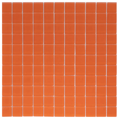 Orange 12x12 Matte Square Glass Mosaic Tile (10 pack, 9.67 sq ft/case)