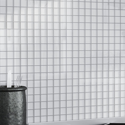 White 12x12 Glossy Square Glass Mosaic Tile (10 pack, 9.67 sq ft/case)
