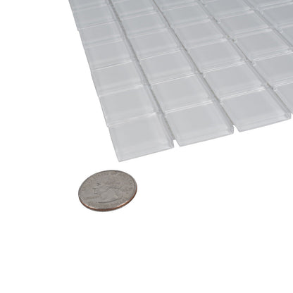 White 12x12 Glossy Square Glass Mosaic Tile (10 pack, 9.67 sq ft/case) - Sample