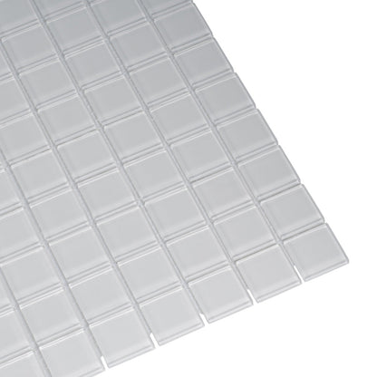 White 12x12 Glossy Square Glass Mosaic Tile (10 pack, 9.67 sq ft/case)