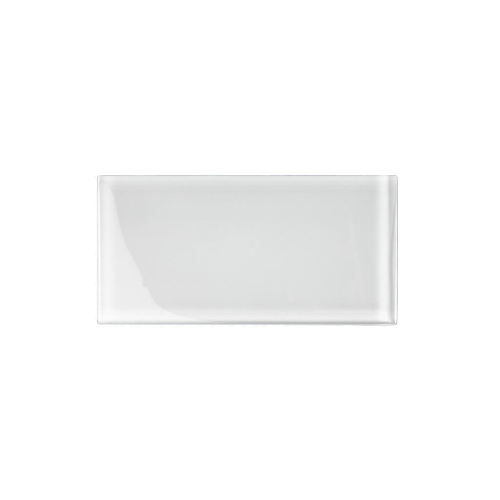 White 3x6 Glossy Subway Glass Tile (40 pack, 5 sq ft/case)