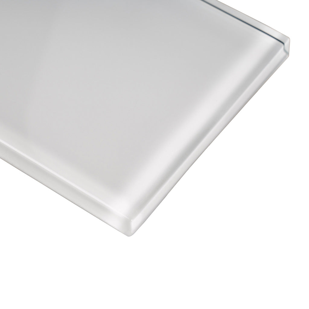 White 3x6 Glossy Subway Glass Tile (40 pack, 5 sq ft/case)