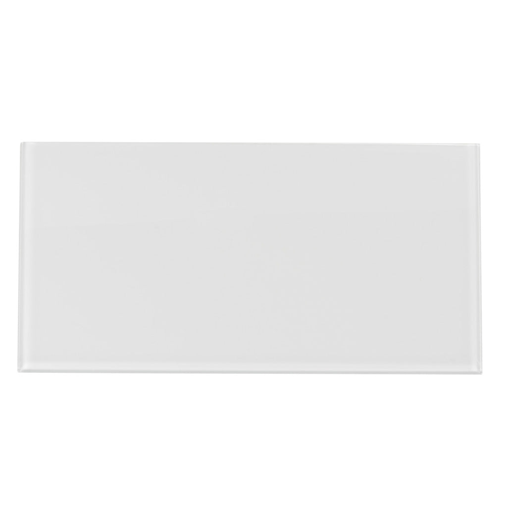 White 8x16 Glossy Subway Glass Tile (15 pack, 13.33 sq ft/case)