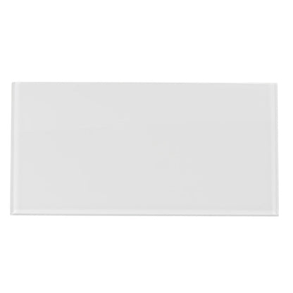 White 8x16 Glossy Subway Glass Tile (15 pack, 13.33 sq ft/case)