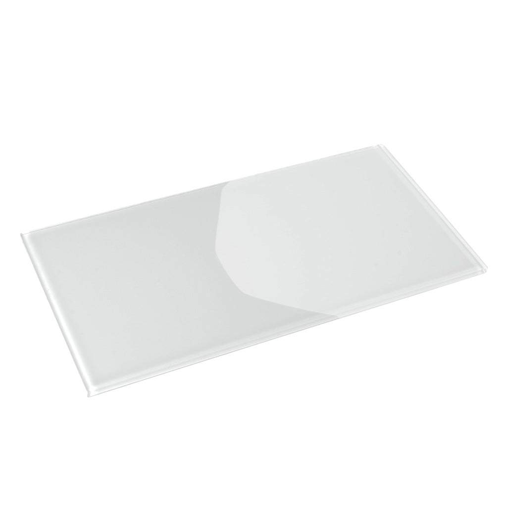 White 8x16 Glossy Subway Glass Tile (15 pack, 13.33 sq ft/case)