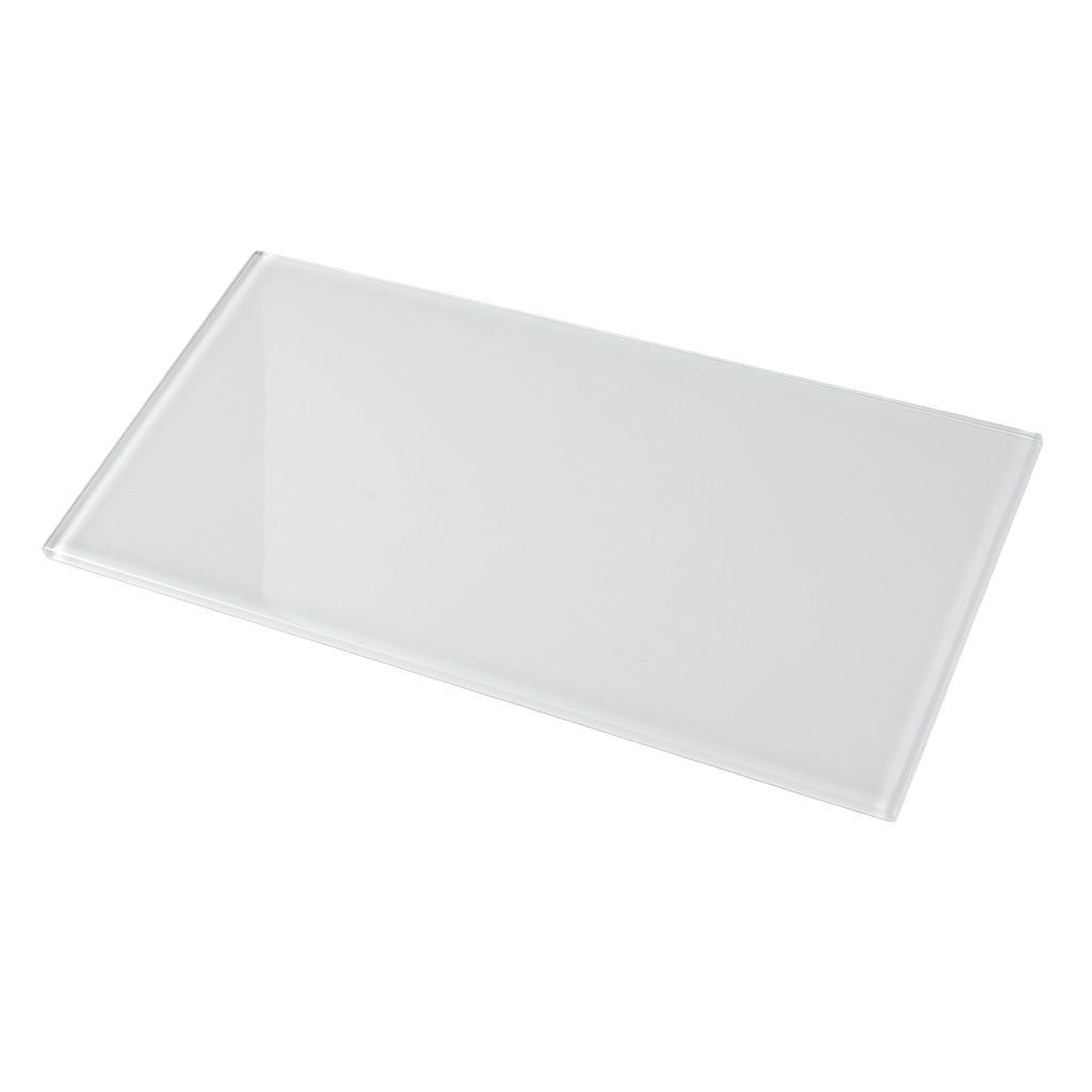 White 8x16 Glossy Subway Glass Tile (15 pack, 13.33 sq ft/case)