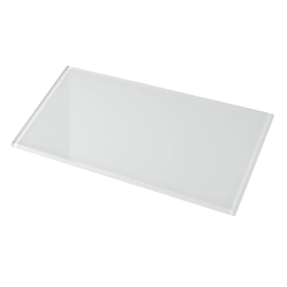 White 8x16 Glossy Subway Glass Tile (15 pack, 13.33 sq ft/case)